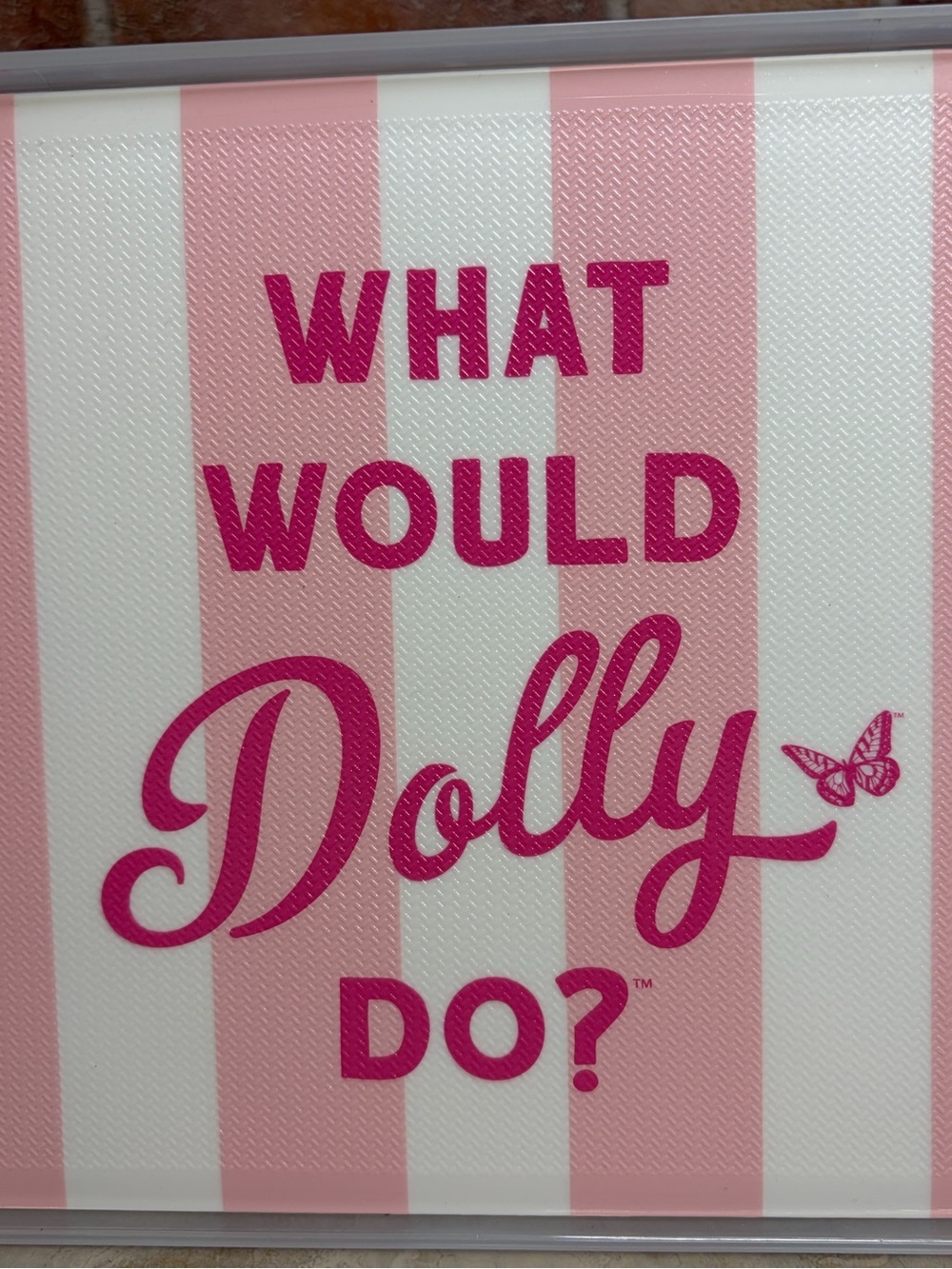 Dolly Parton pink stripe snack box